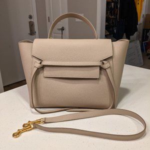 Celine Mini Belt Bag in Light Taupe